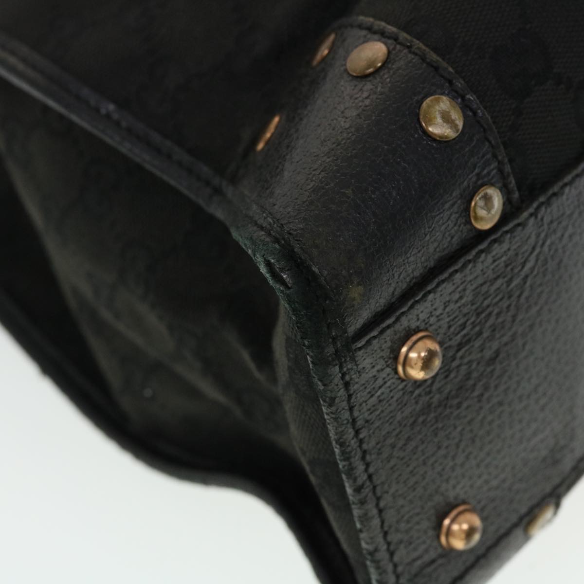 GUCCI GG Canvas Tote Bag Black 124260 43271