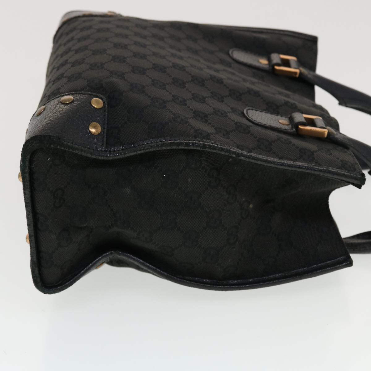 GUCCI GG Canvas Tote Bag Black 124260 43271