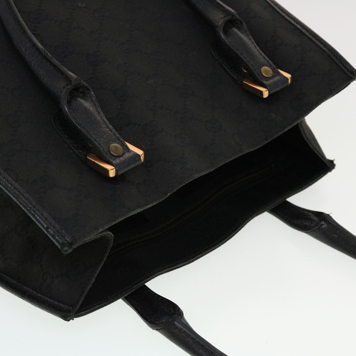GUCCI GG Canvas Tote Bag Black 124260 43271