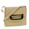 GUCCI Shoulder Bag Leather Beige 43282