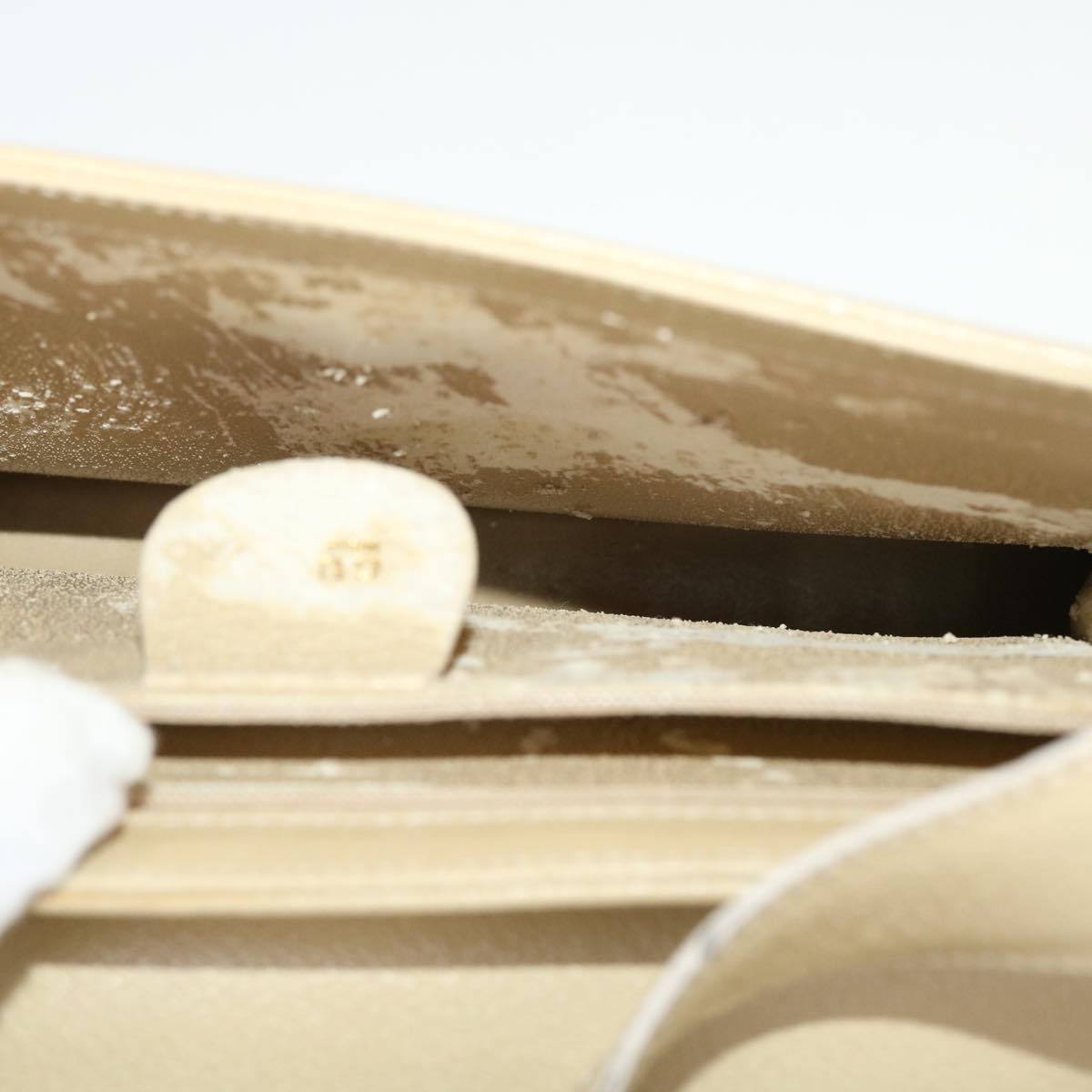 GUCCI Shoulder Bag Leather Beige 43282
