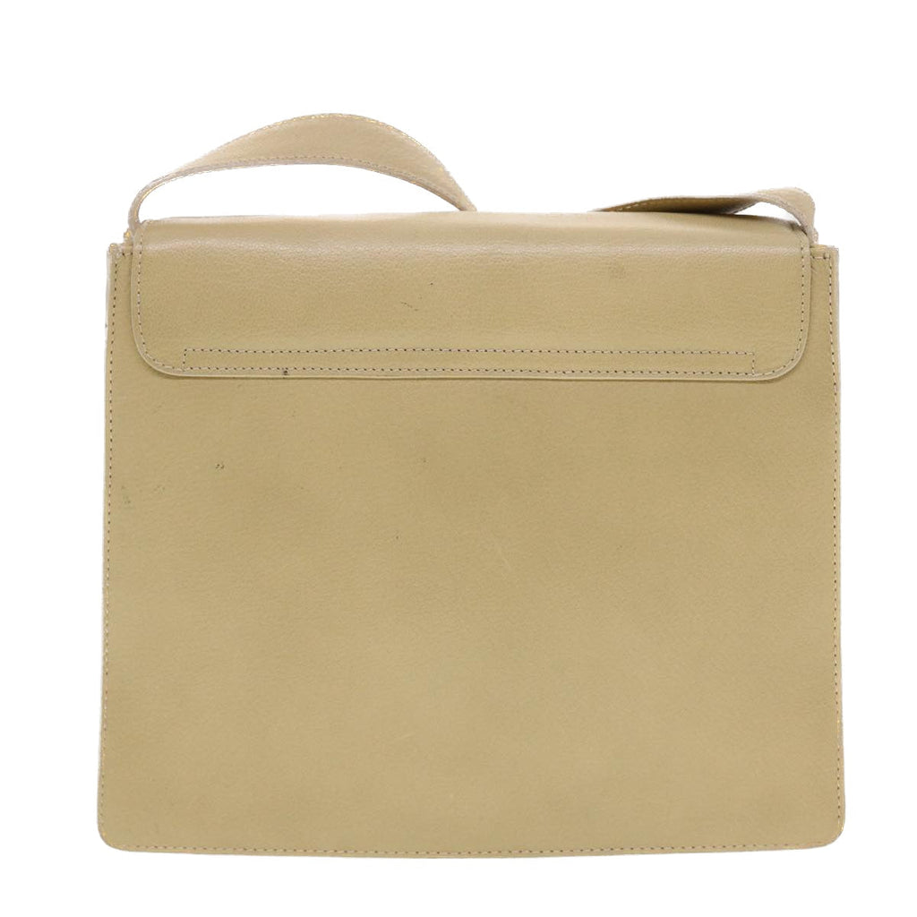 GUCCI Shoulder Bag Leather Beige 43282