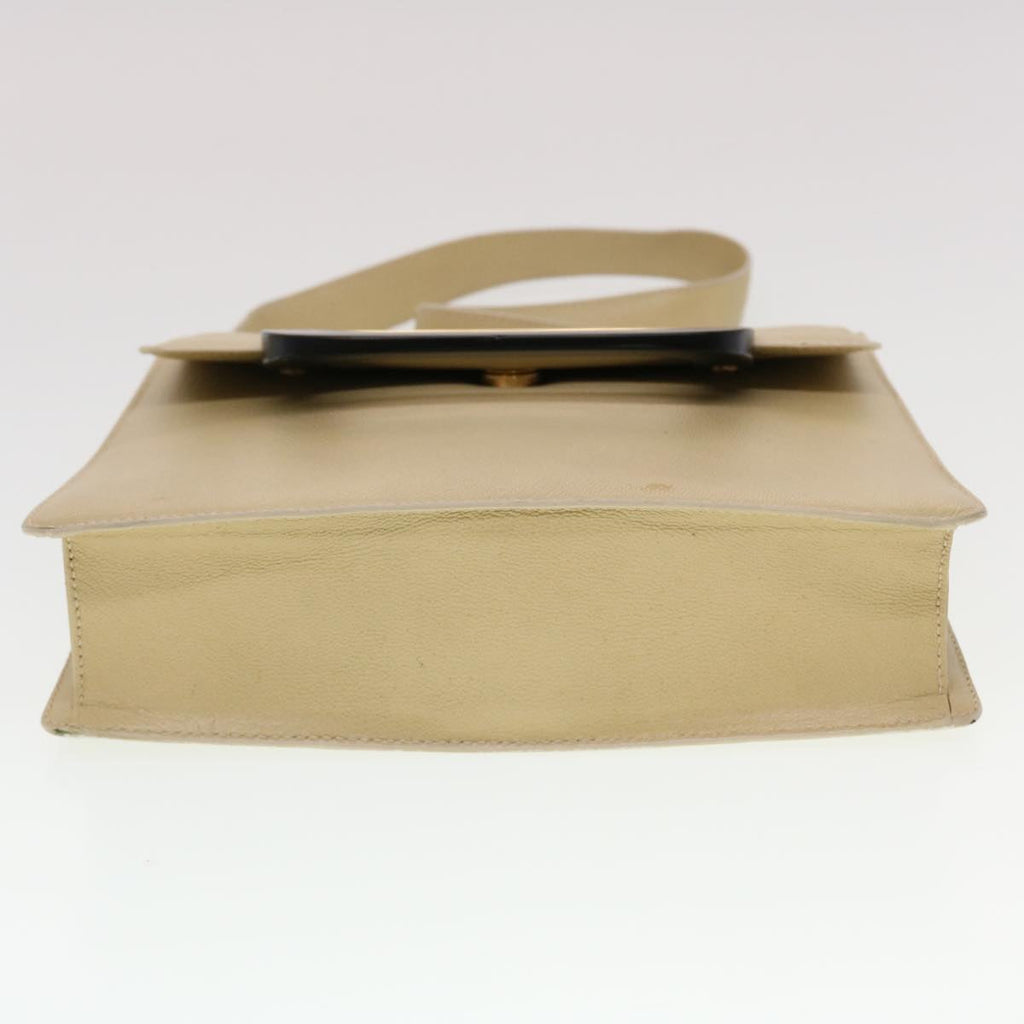 GUCCI Shoulder Bag Leather Beige 43282