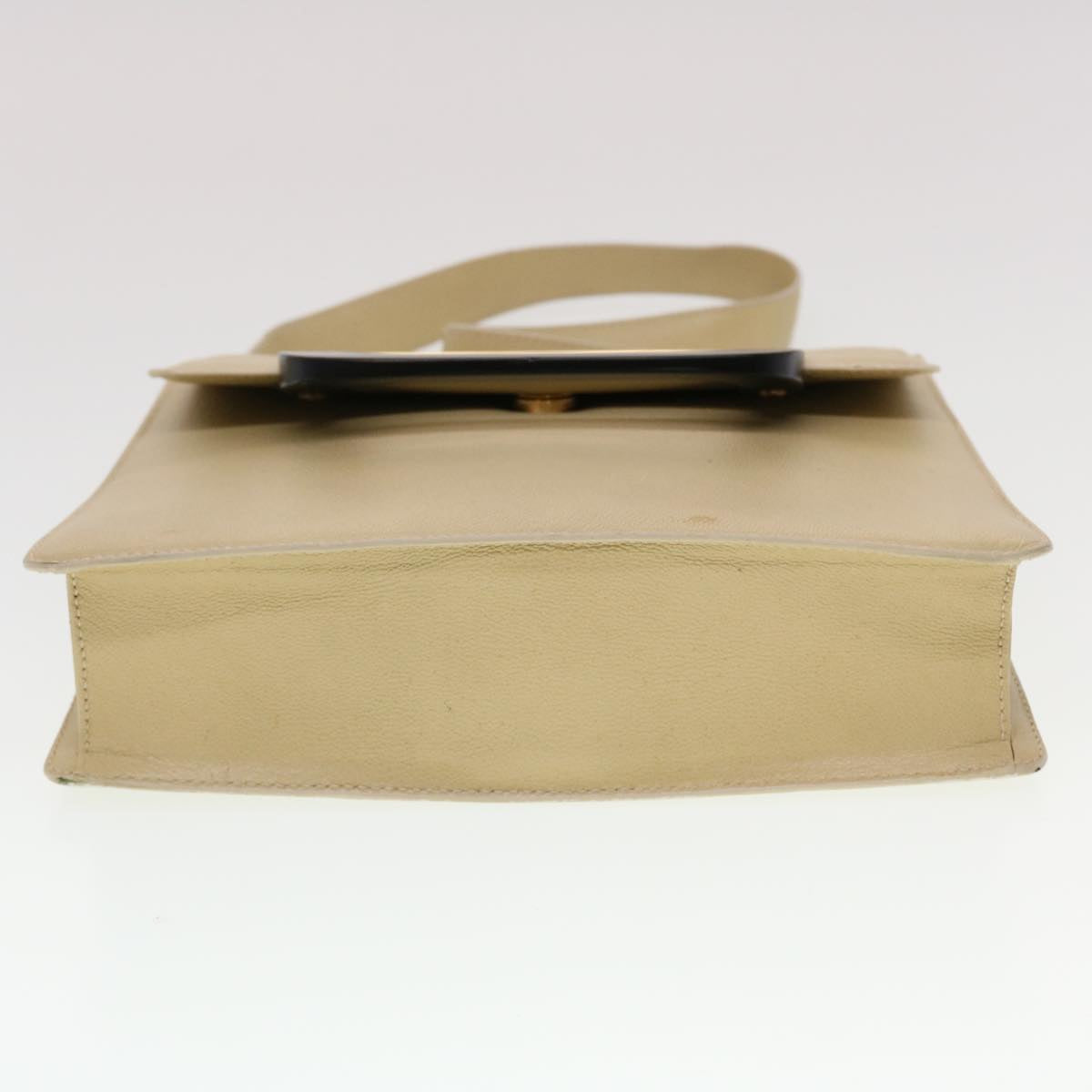 GUCCI Shoulder Bag Leather Beige 43282