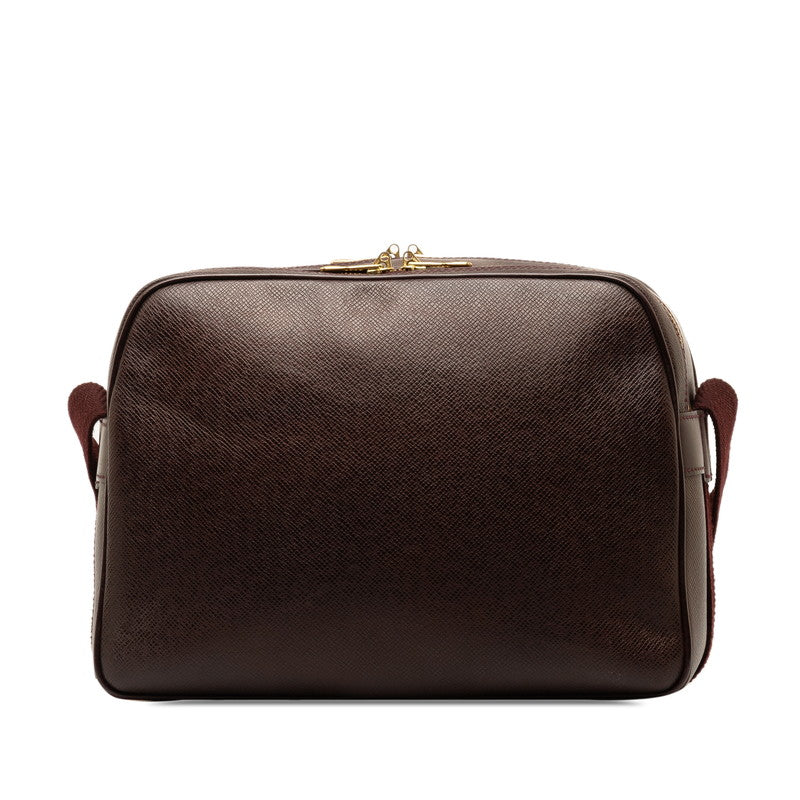 Louis Vuitton Taiga Reporter  Shoulder Bag M30156 Acai Berry Wine Red Leather  Louis Vuitton