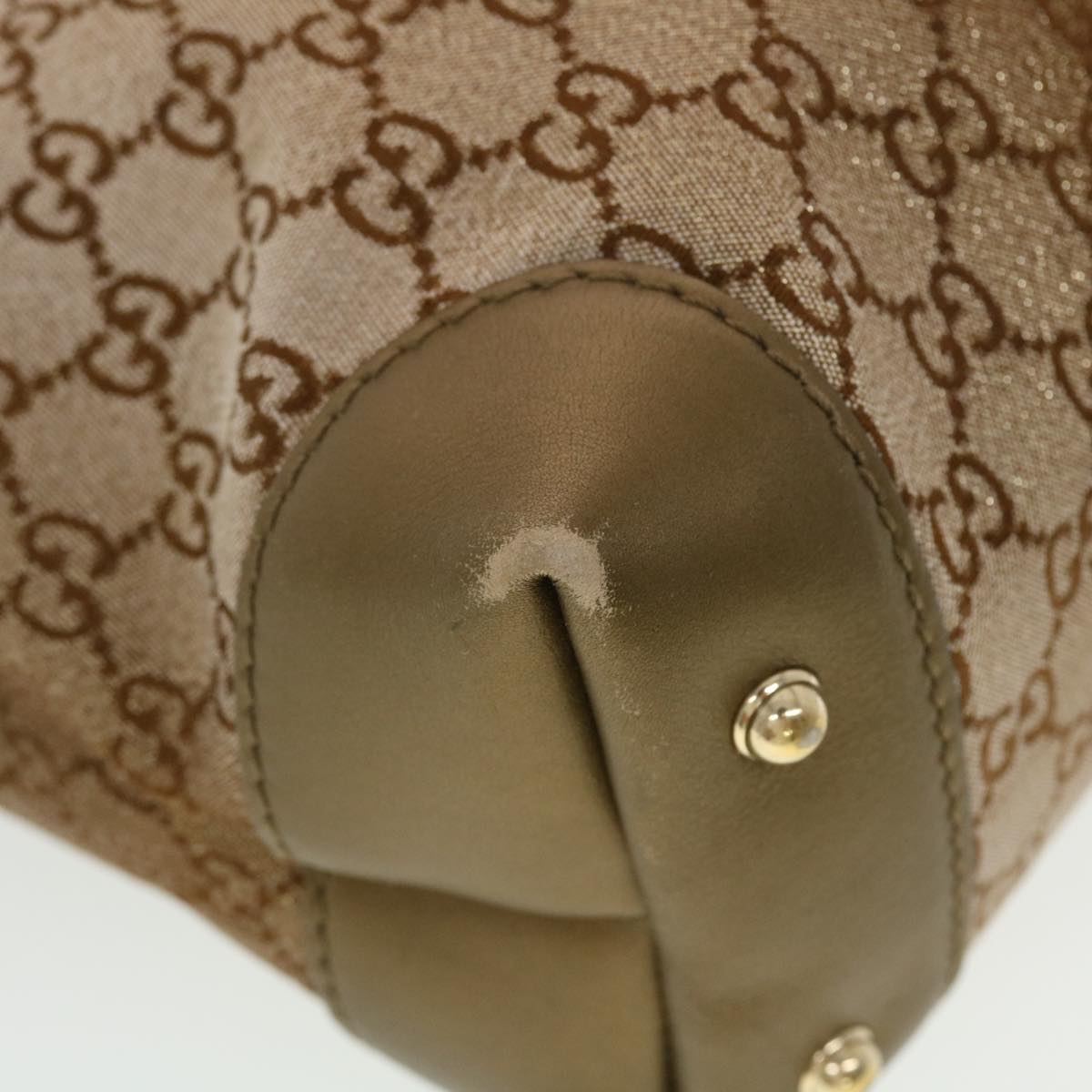 GUCCI GG Canvas Shoulder Bag Beige 269959 43302