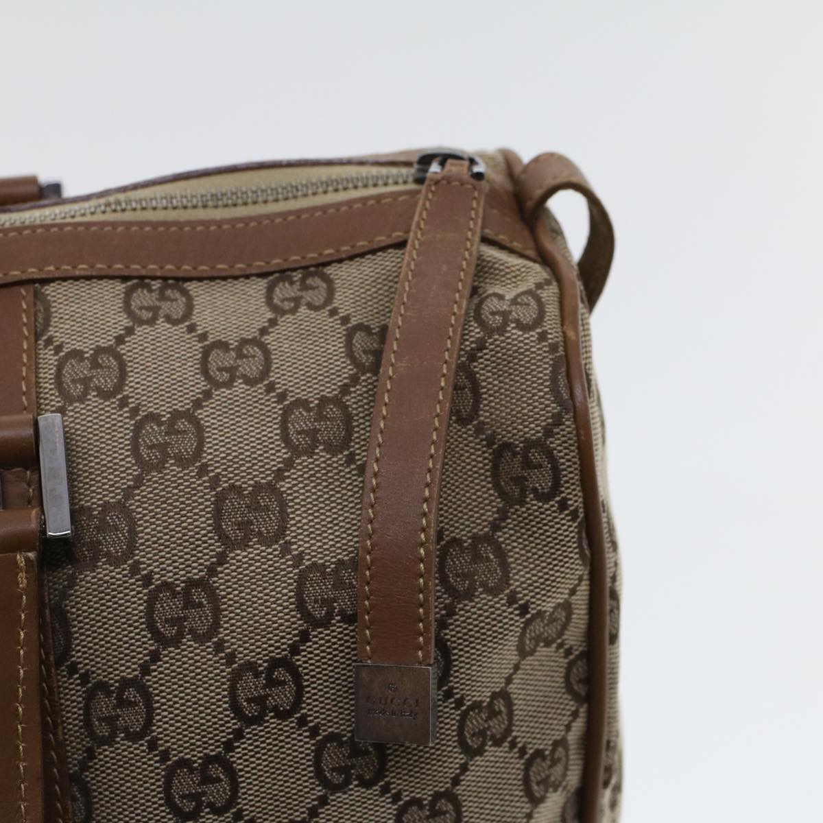 GUCCI GG Canvas Web Sherry Line Boston Bag Beige Red 2122.000.5301 43326