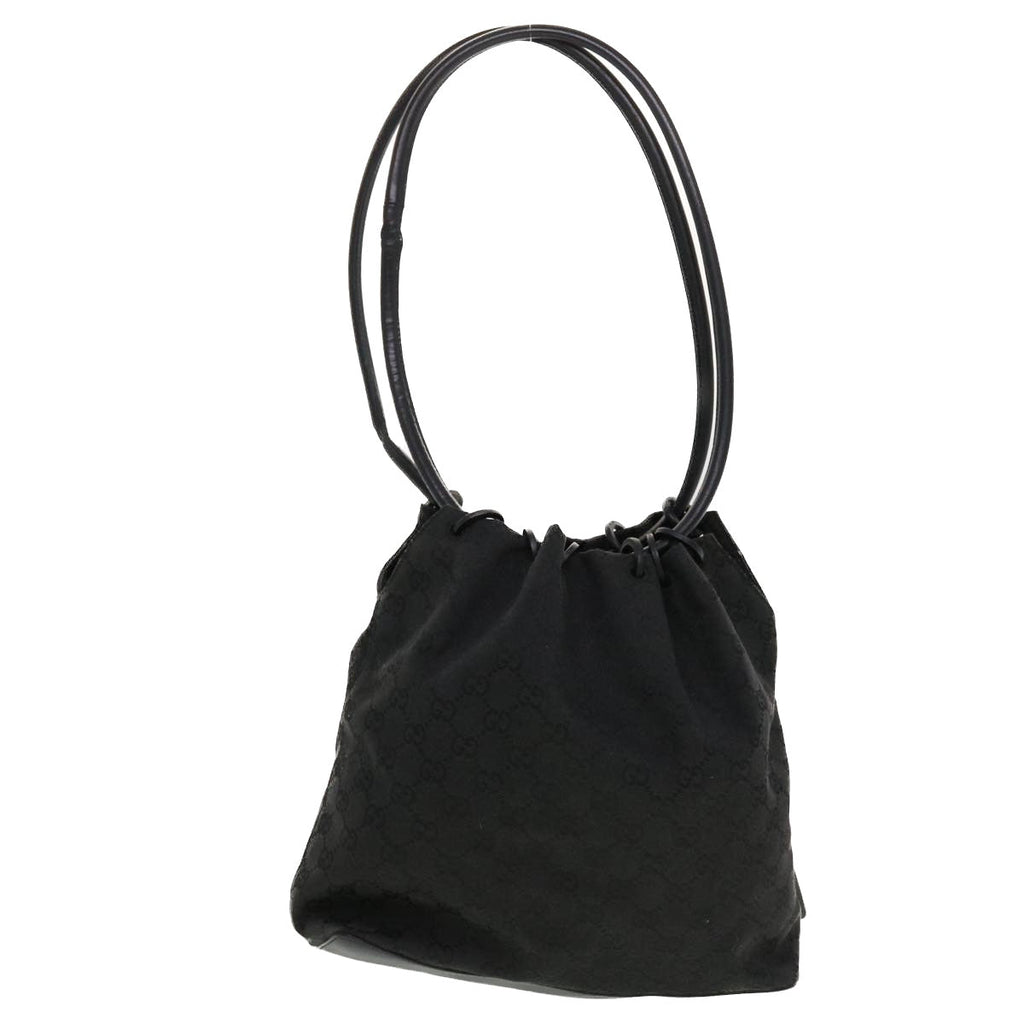 GUCCI GG Canvas Shoulder Bag Black 90644 43327