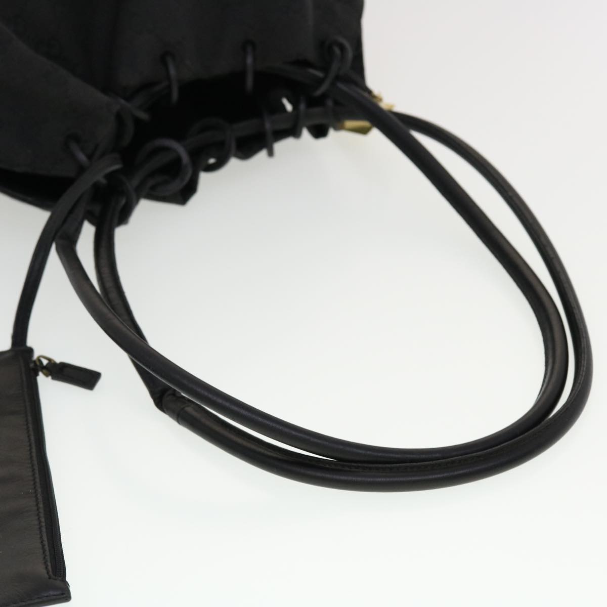 GUCCI GG Canvas Shoulder Bag Black 90644 43327