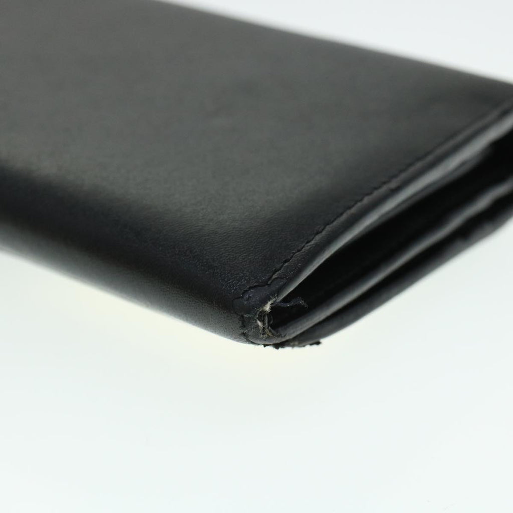 FENDI Bug's Eye Monster Long Wallet Leather Black Gold 43573