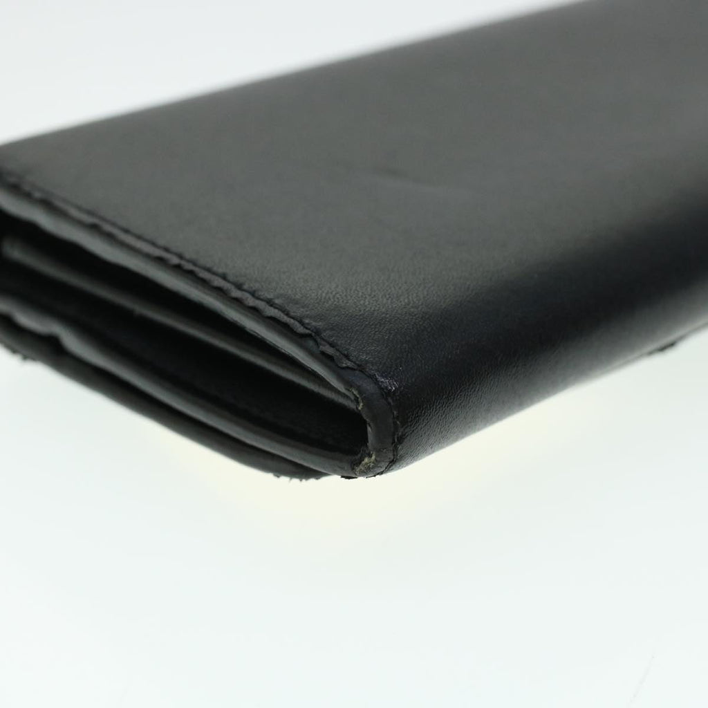 FENDI Bug's Eye Monster Long Wallet Leather Black Gold 43573