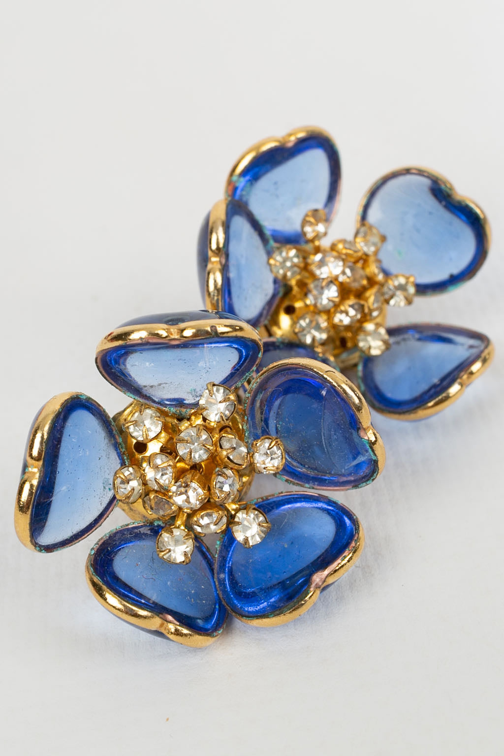 Boucles d'oreilles en pÃƒÆ’Ã‚Â¢te de verre Gripoix