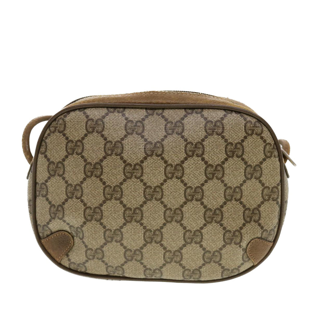 GUCCI GG Supreme Web Sherry Line Shoulder Bag Beige Red 89.02.066 43663