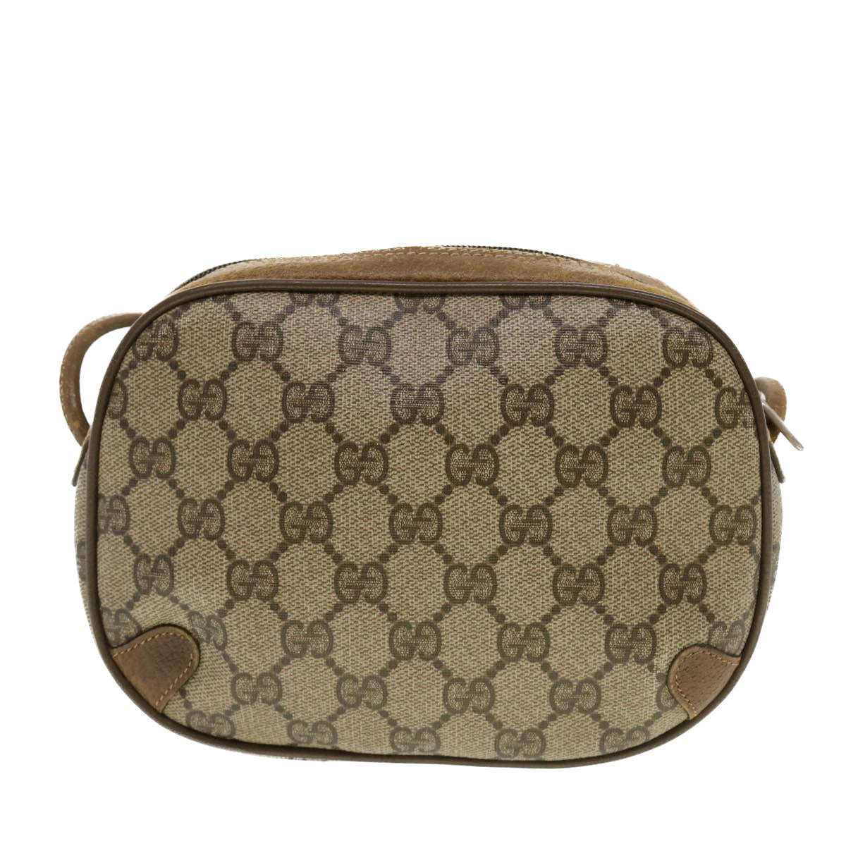 GUCCI GG Supreme Web Sherry Line Shoulder Bag Beige Red 89.02.066 43663