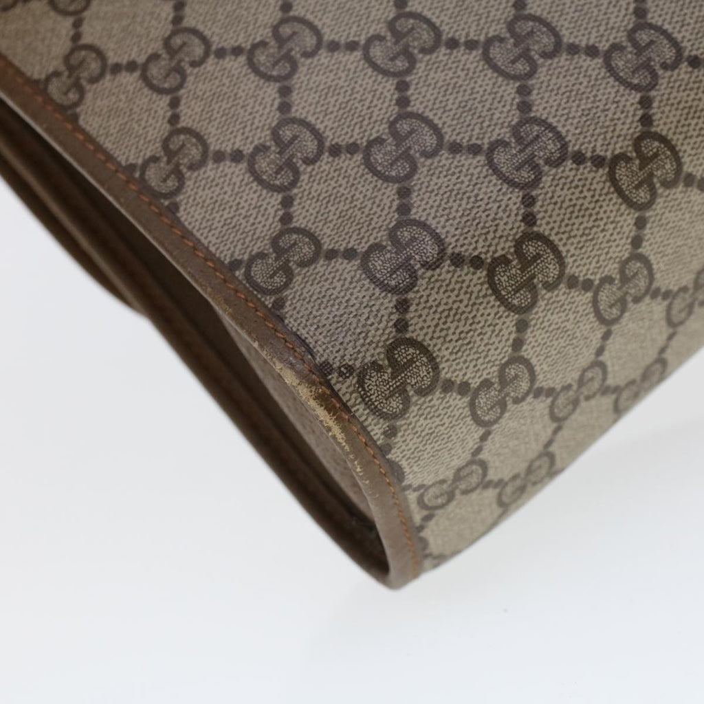 GUCCI GG Canvas Web Sherry Line Clutch Bag Beige Red 89.01.031 43670