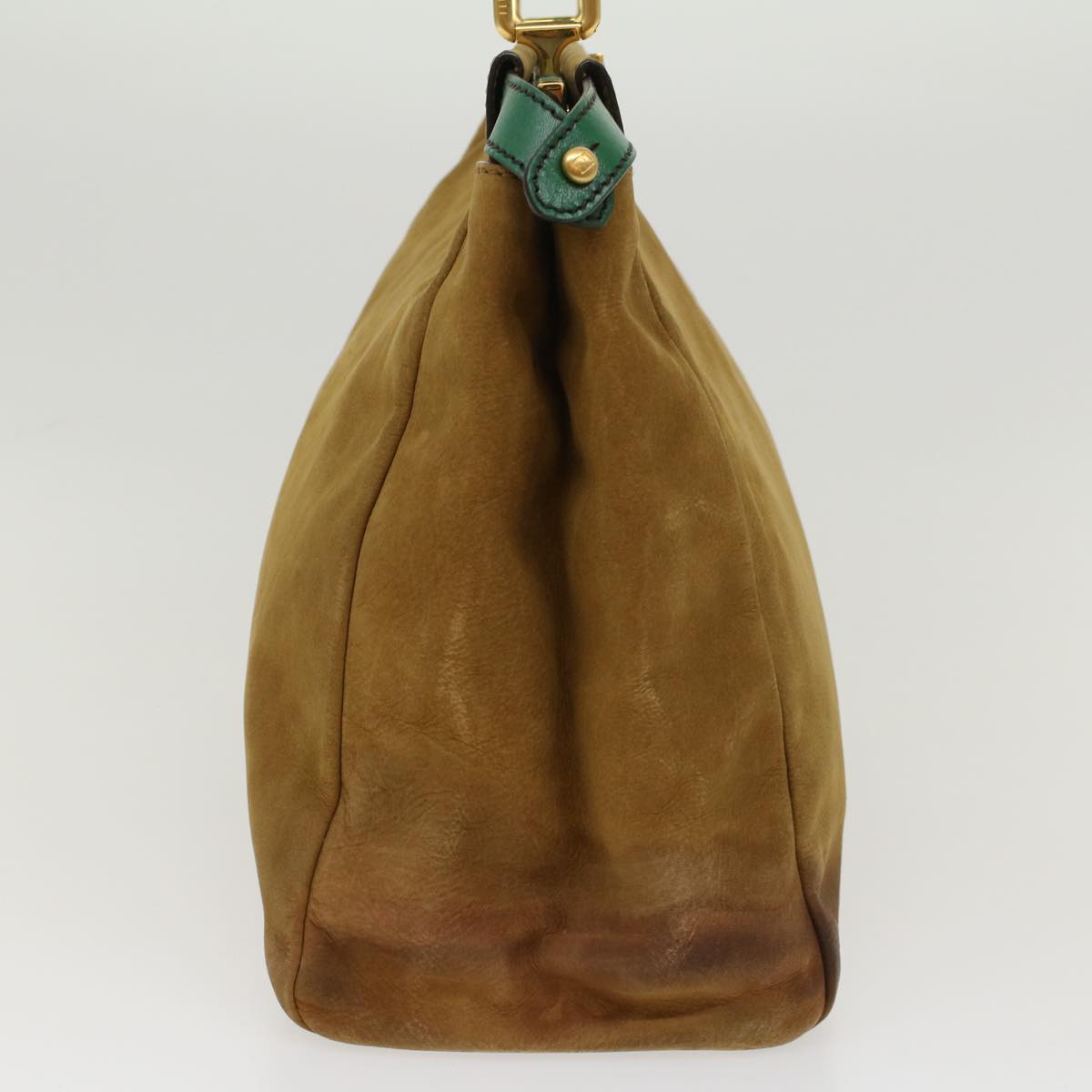 FENDI Peek A Boo Hand Bag Suede 2way Brown 43698