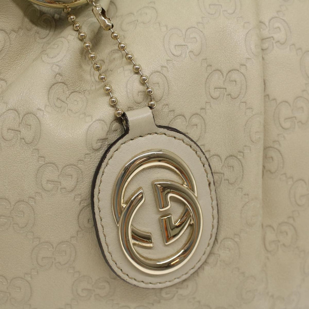 GUCCI GG Canvas Guccissima Shoulder Bag Beige 232955 43751