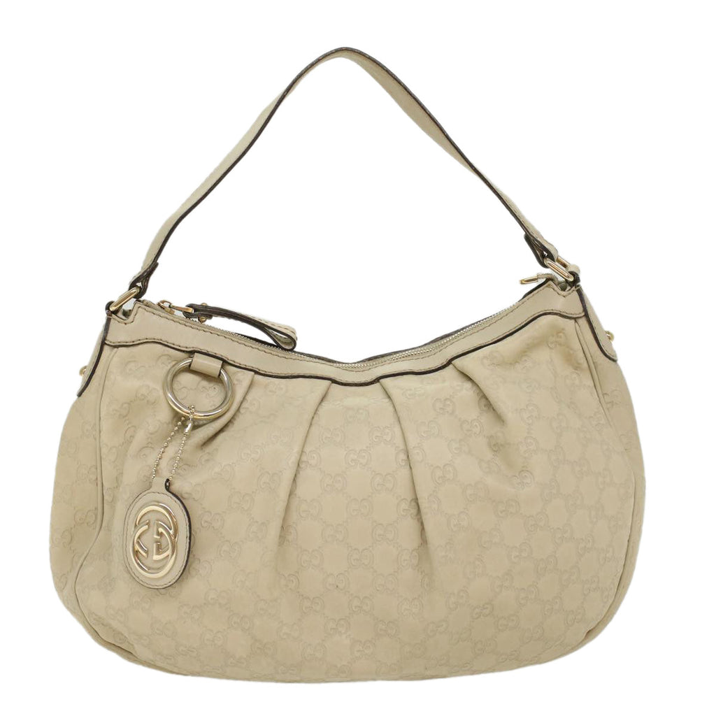 GUCCI GG Canvas Guccissima Shoulder Bag Beige 232955 43751