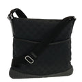 GUCCI GG Canvas Shoulder Bag Black 145857 43763