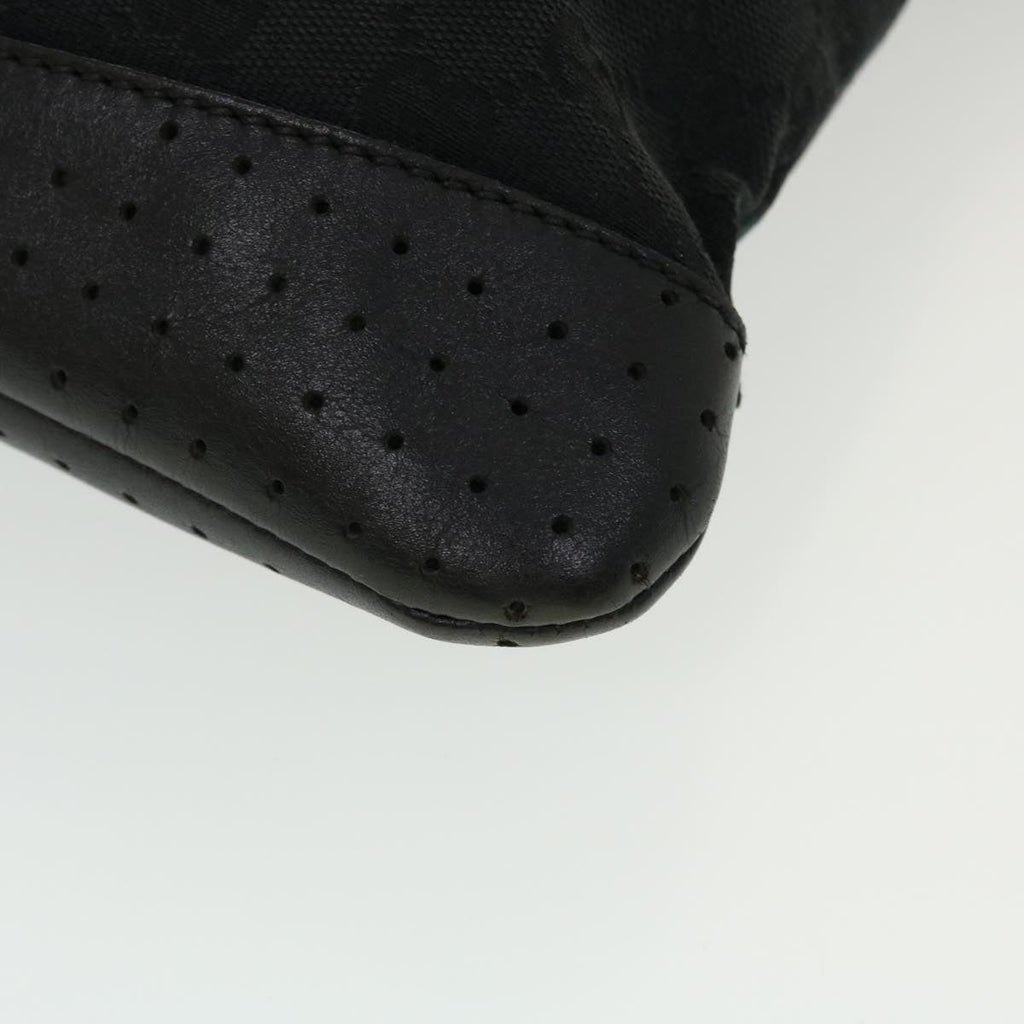 GUCCI GG Canvas Shoulder Bag Black 145857 43763