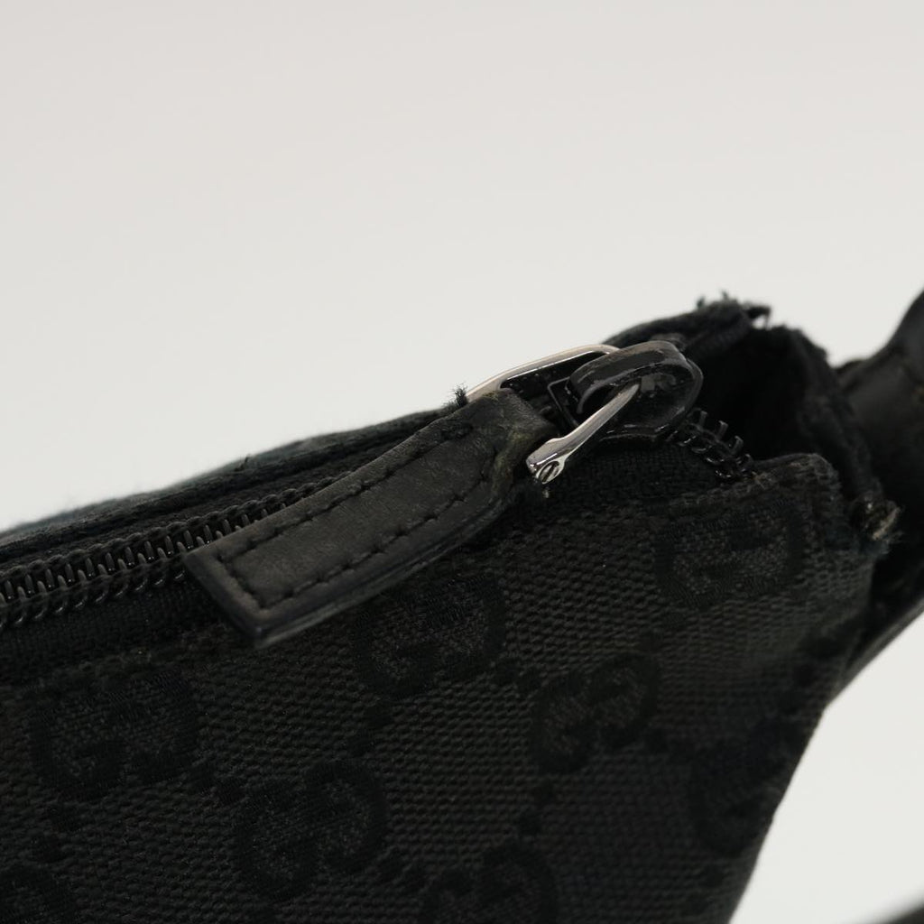 GUCCI GG Canvas Shoulder Bag Black 145857 43763