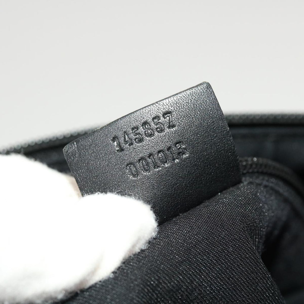 GUCCI GG Canvas Shoulder Bag Black 145857 43763