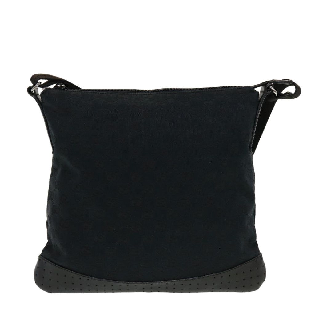 GUCCI GG Canvas Shoulder Bag Black 145857 43763