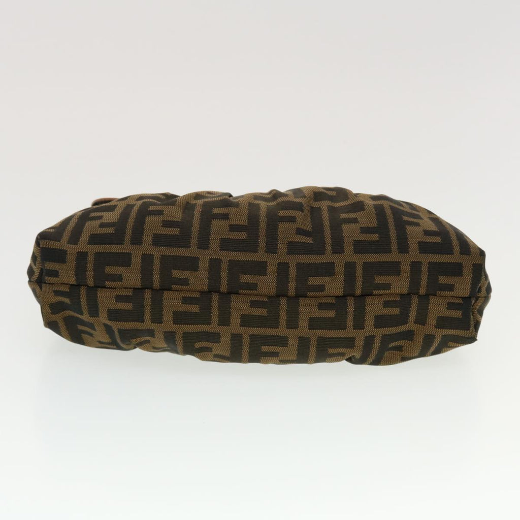 FENDI Zucca Canvas Shoulder Bag Nylon Brown Black pink 43767