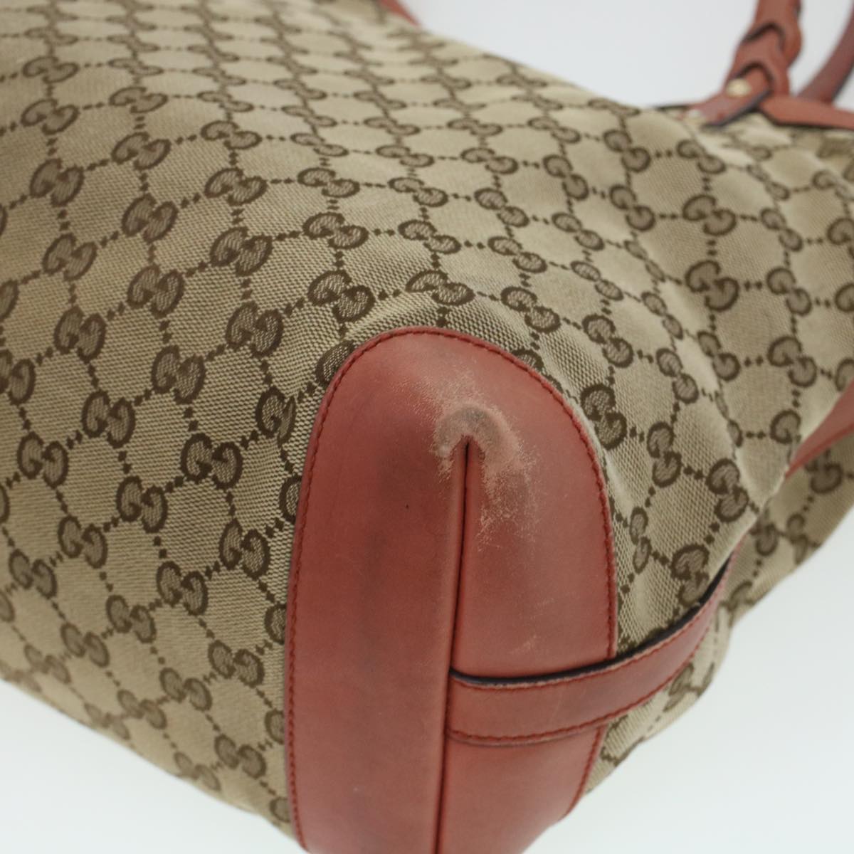 GUCCI GG Canvas Tote Bag Beige 247209 43885