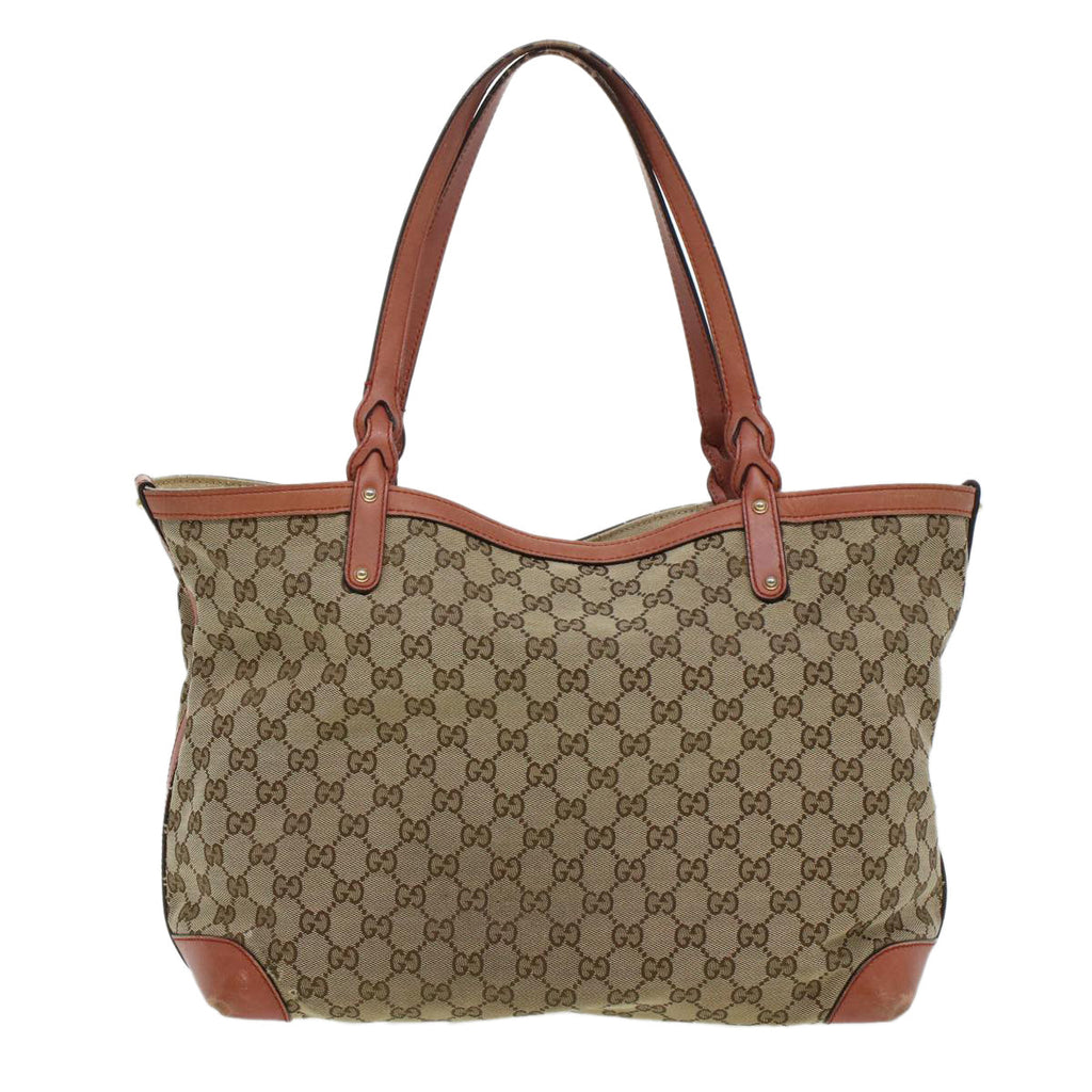 GUCCI GG Canvas Tote Bag Beige 247209 43885