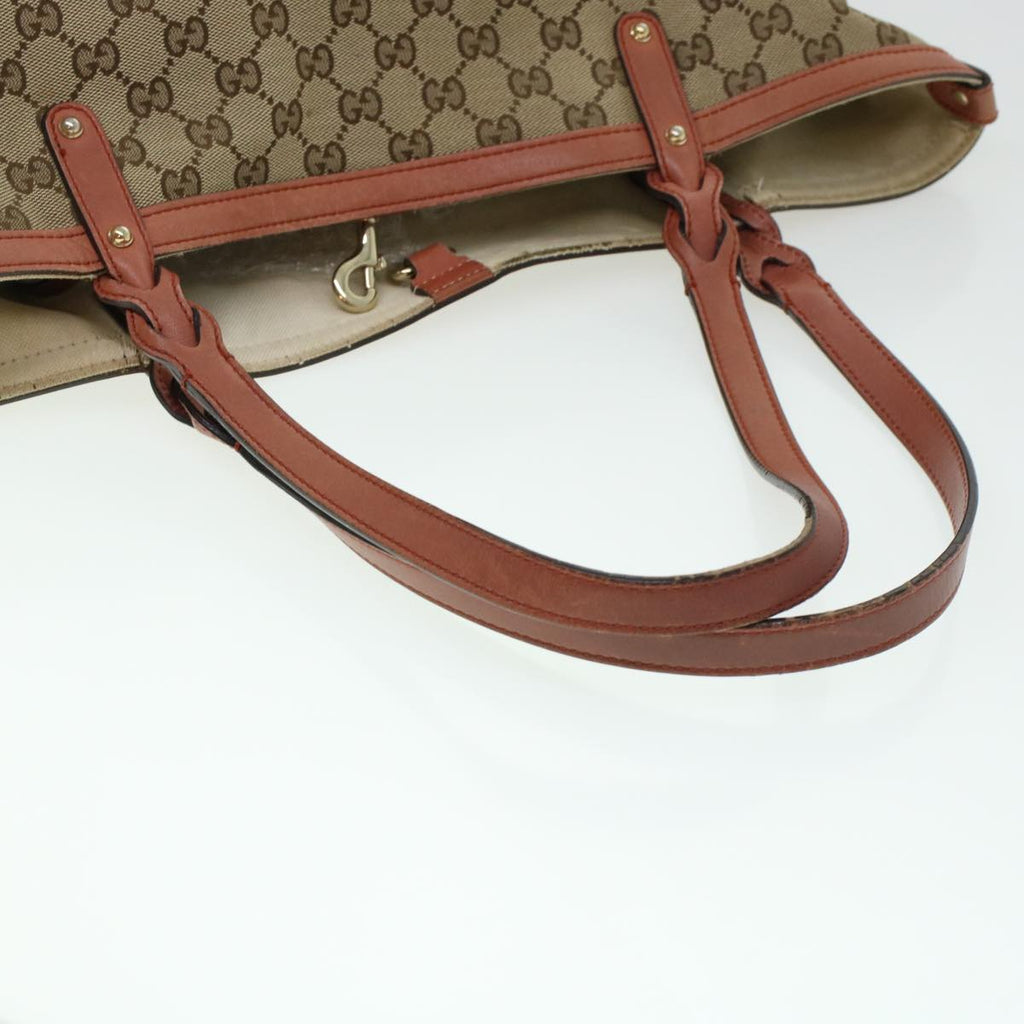 GUCCI GG Canvas Tote Bag Beige 247209 43885