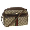 GUCCI GG Canvas Web Sherry Line Shoulder Bag Beige Red Green 43901