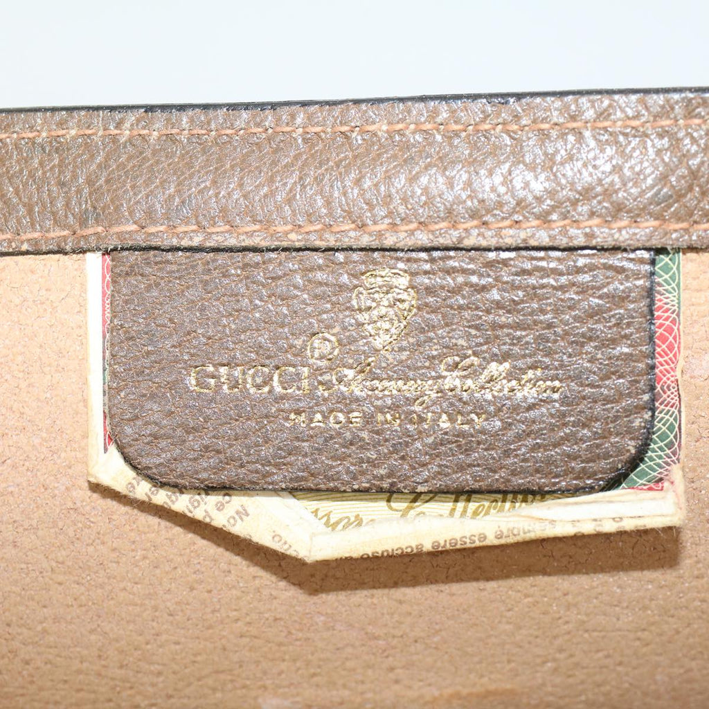 GUCCI GG Canvas Web Sherry Line Clutch Bag Beige Red Green 43902