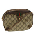 GUCCI GG Canvas Web Sherry Line Shoulder Bag Beige Red Green 43903