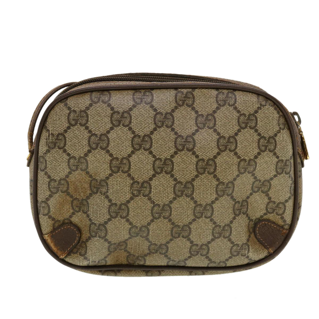 GUCCI GG Canvas Web Sherry Line Shoulder Bag Beige Red Green 43903