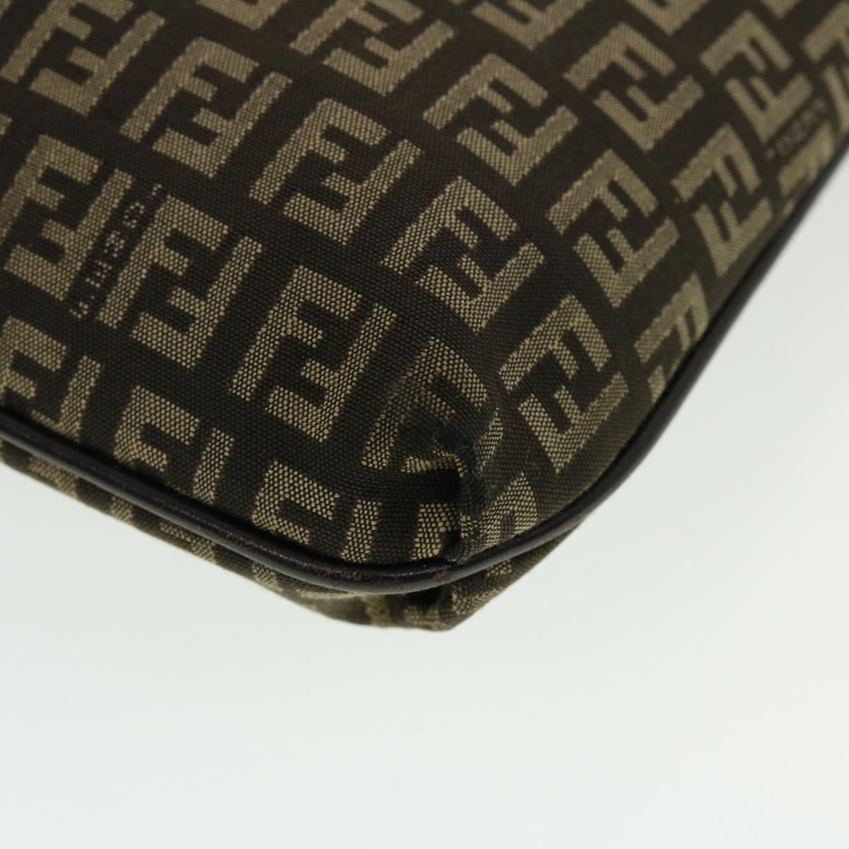 FENDI Zucchino Canvas Shoulder Bag Brown 2288-8BT075-JQ4-089 43907