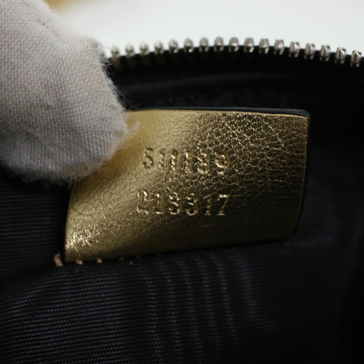 GUCCI Shoulder Bag Leather Gold 511189 43933