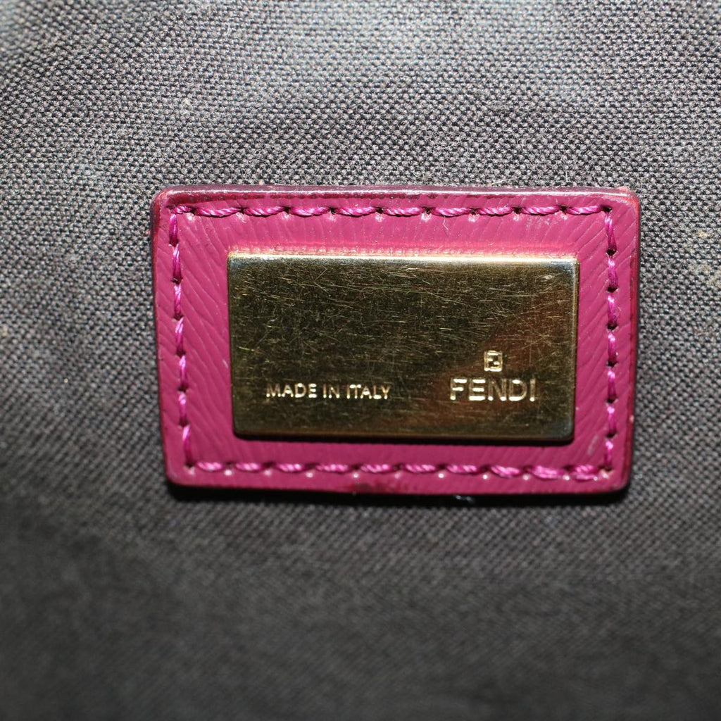 FENDI Zucchino Canvas Tote Bag Brown 43936