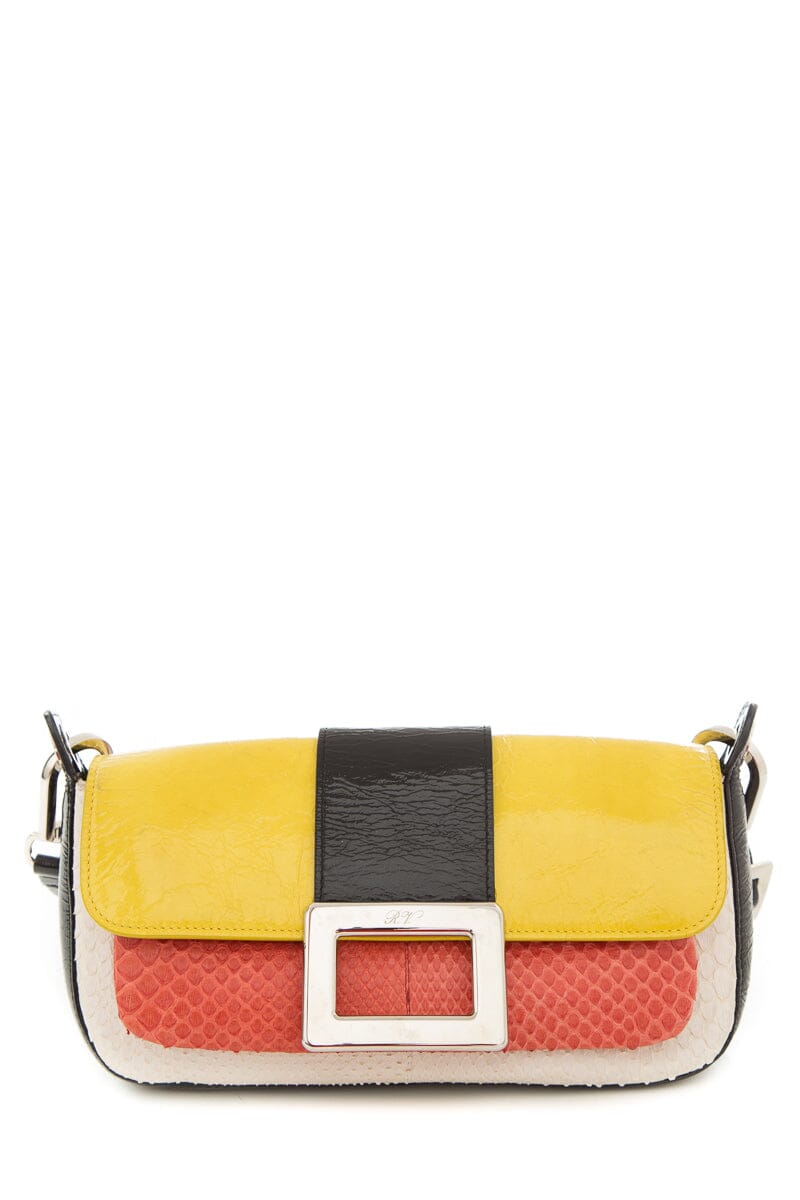 Roger Vivier Multi Colorblock Exotic Handbag
