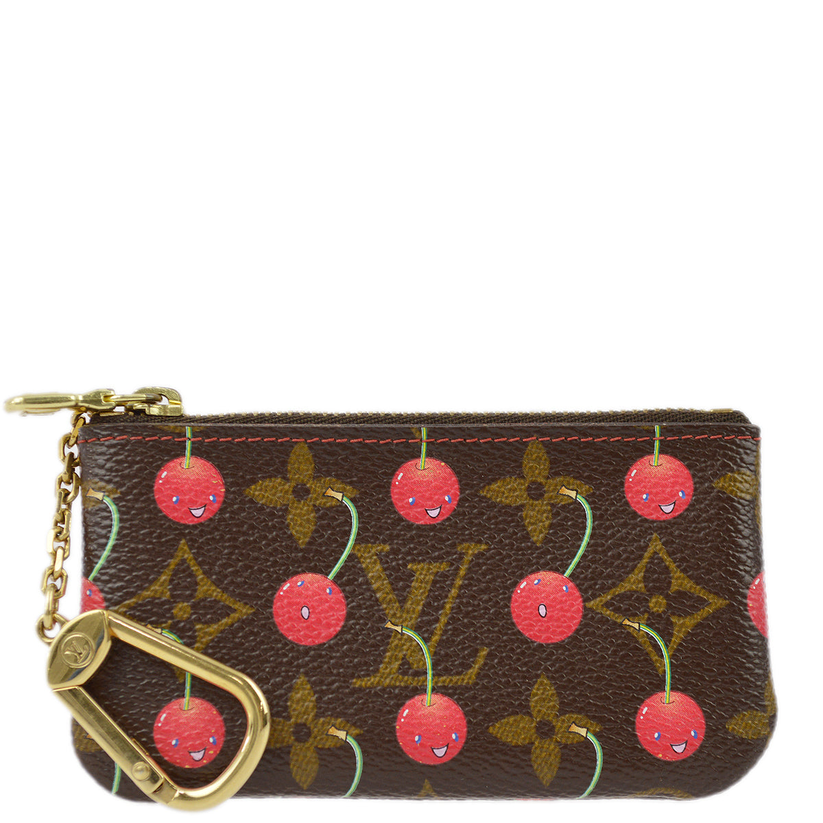 Louis Vuitton 2005 Monogram Cherry Pochette Cles Coin Case Purse M95042