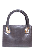 Martin Van Schaak Grey Lizard Skin Handbag