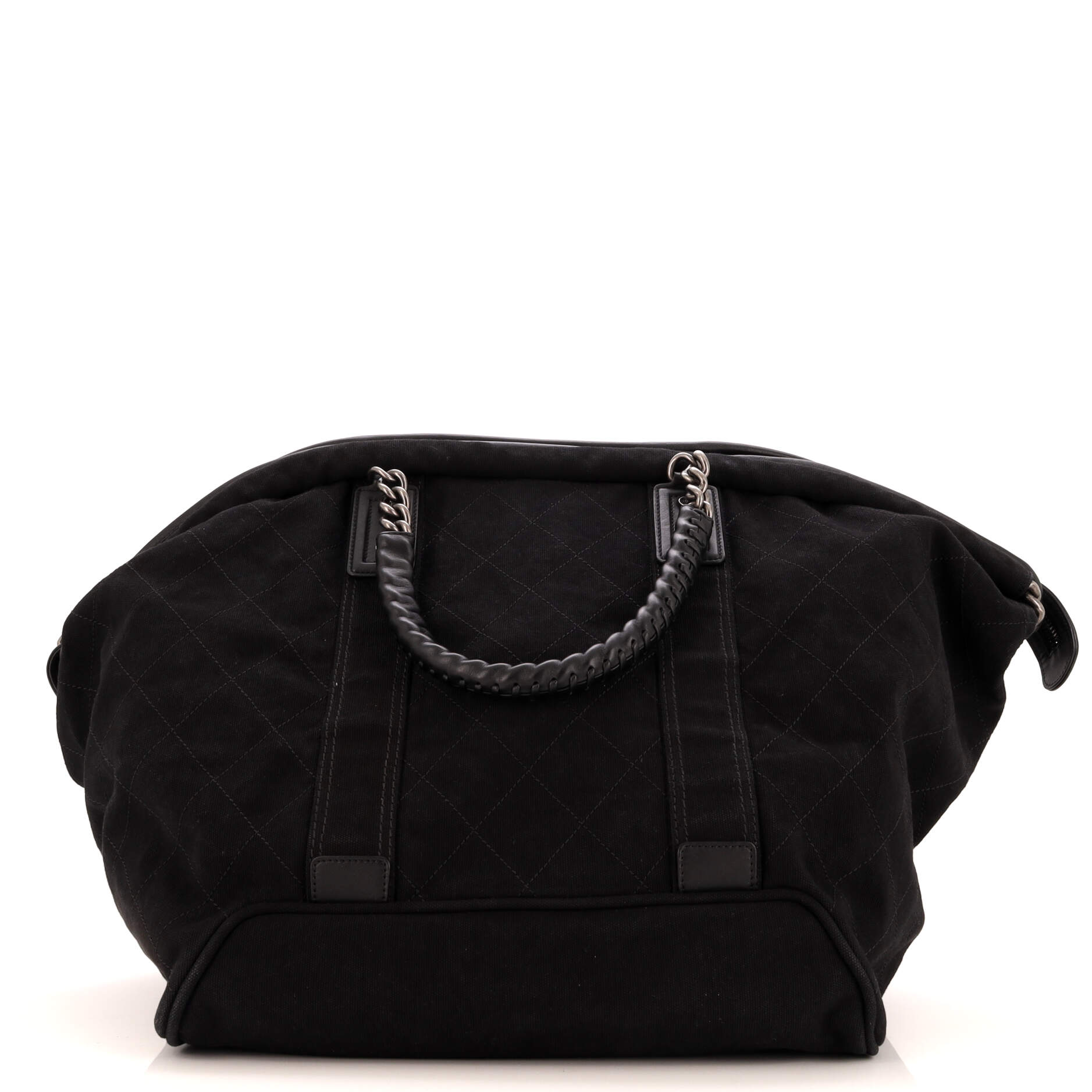 CHANEL Street Style Weekender Bag Quilted Canvas