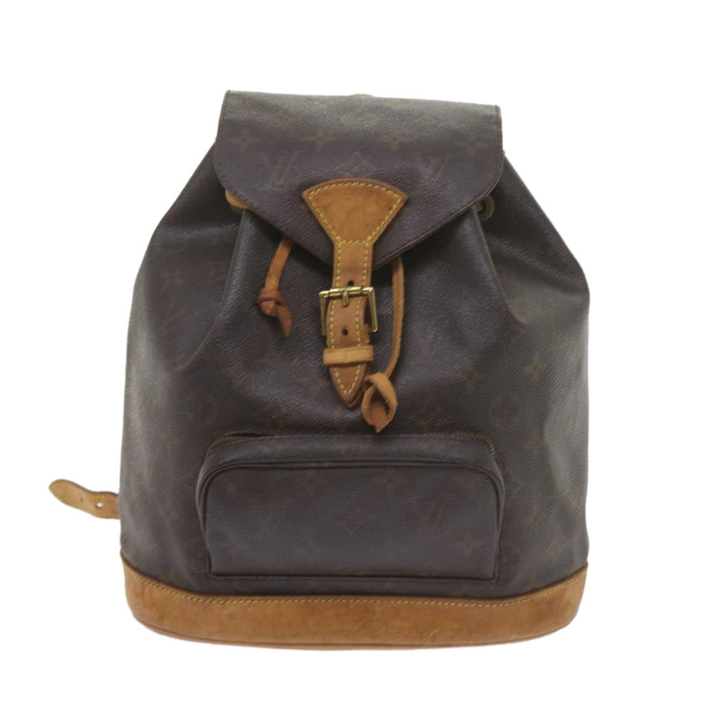Louis Vuitton Montsouris Mm  Canvas Backpack Bag ()