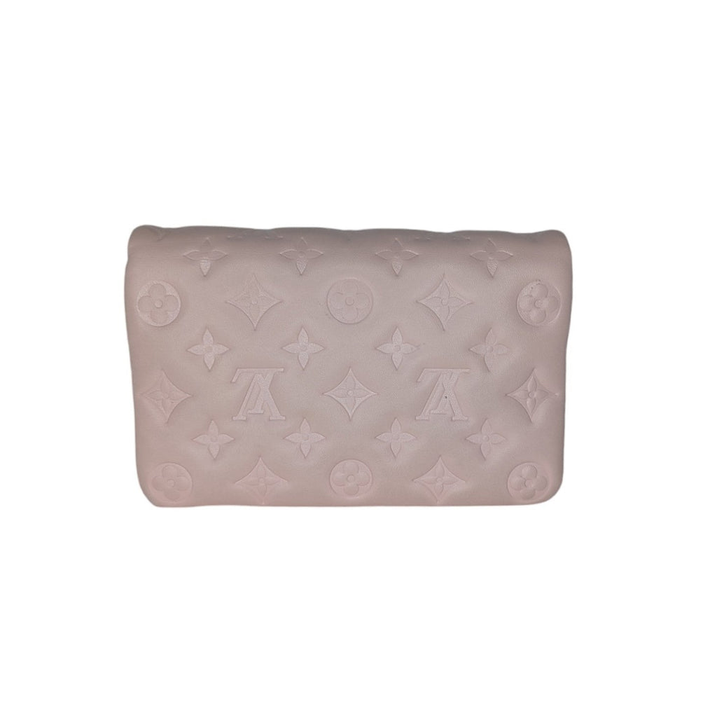Louis Vuitton Pink Monogram Embossed Lambskin Coussin Pochette