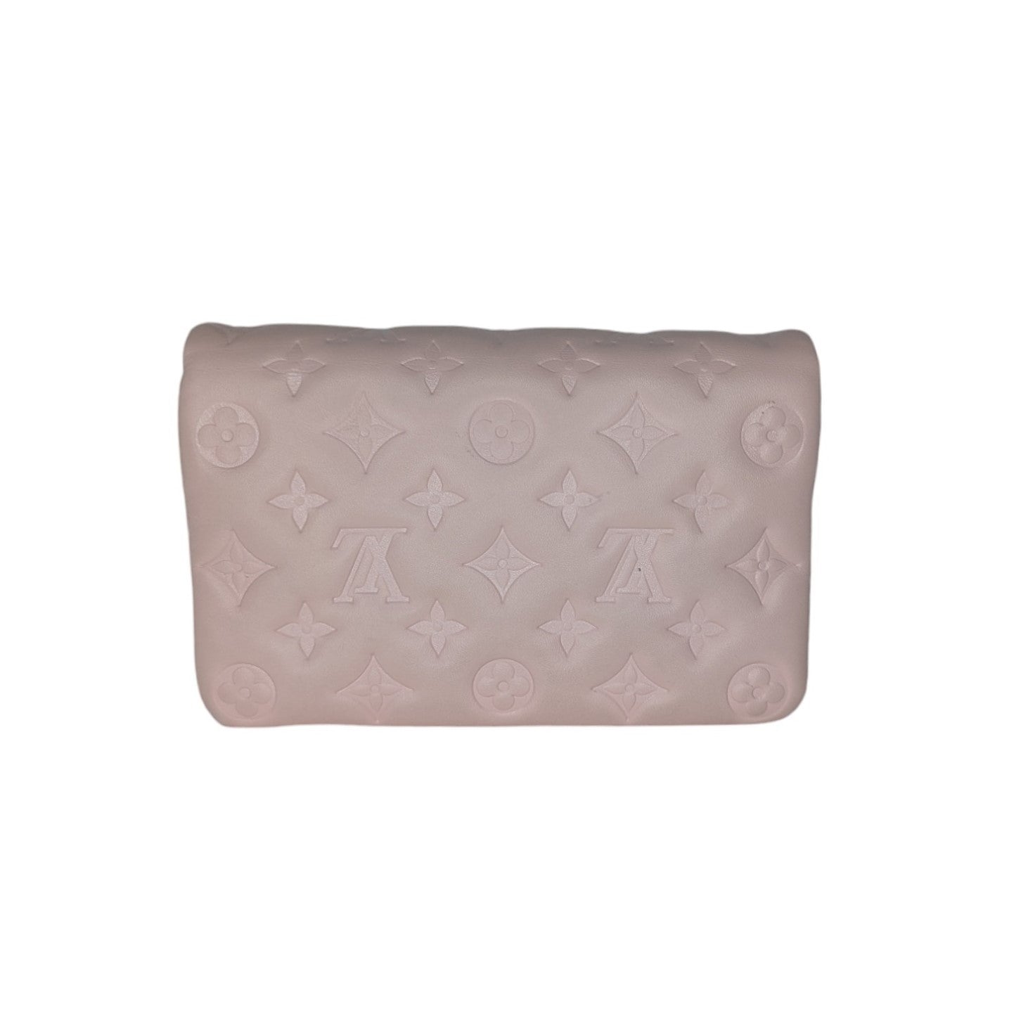 Louis Vuitton Pink Monogram Embossed Lambskin Coussin Pochette