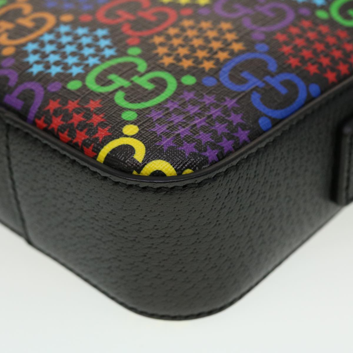 GUCCI GG Psychedelic Shoulder Bag PVC Leather Multicolor 44040A
