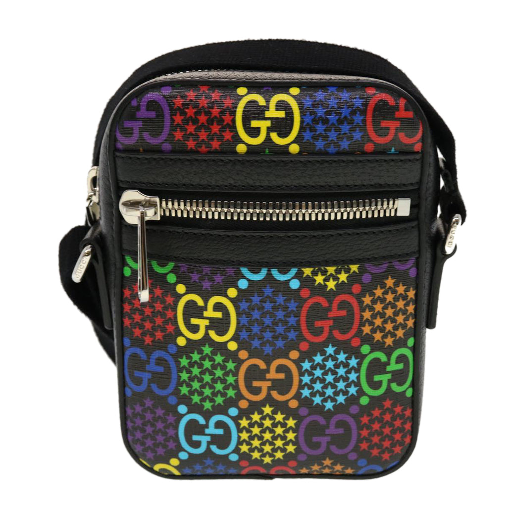 GUCCI GG Psychedelic Shoulder Bag PVC Leather Multicolor 44040A