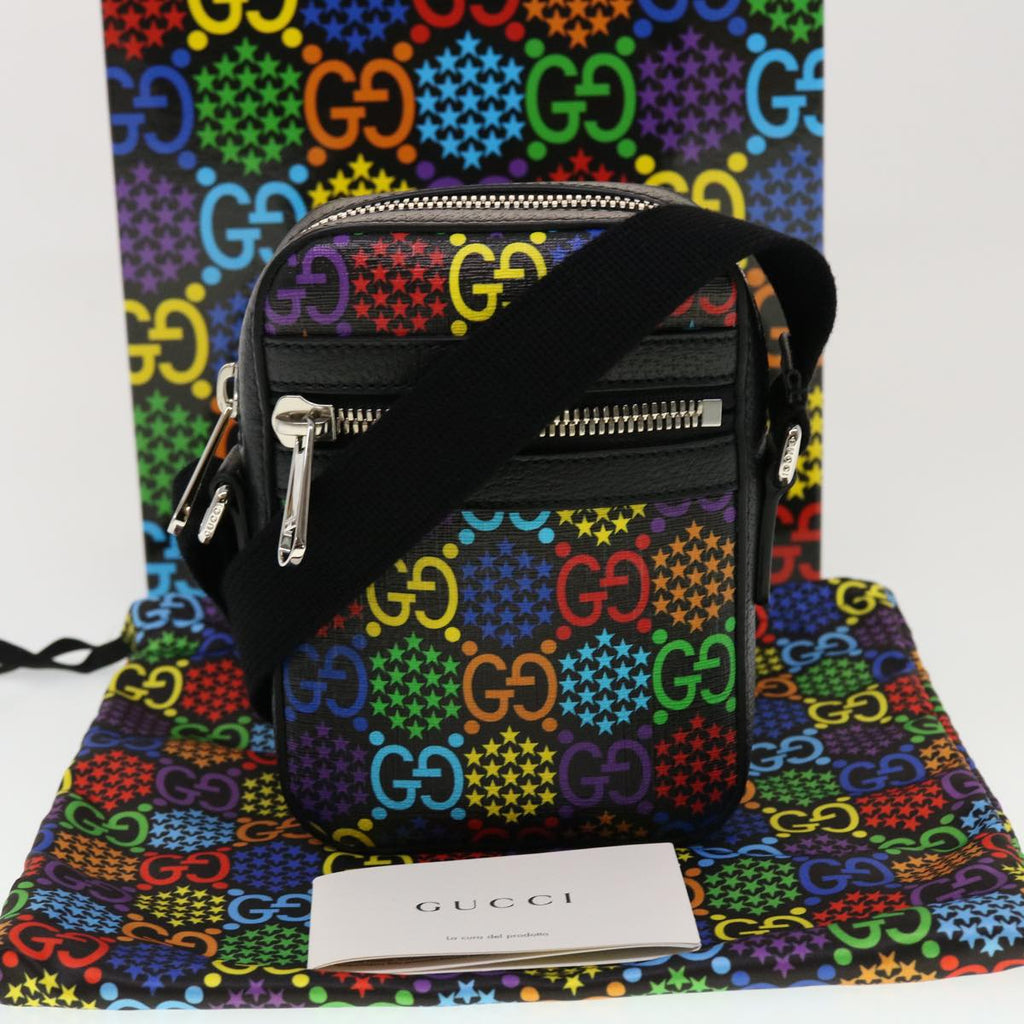 GUCCI GG Psychedelic Shoulder Bag PVC Leather Multicolor 44040A