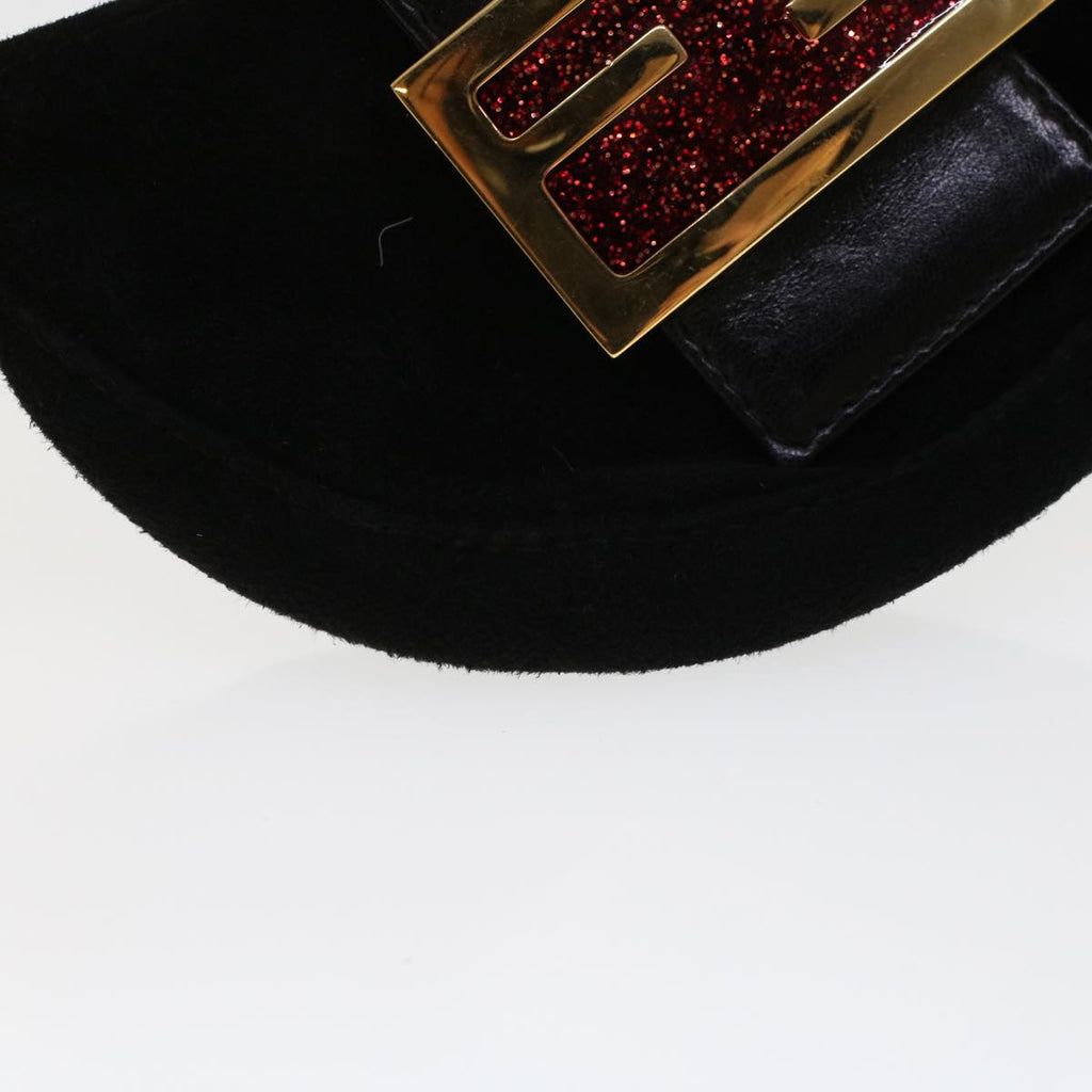 FENDI Mini Mamma Baguette Hand Bag Suede Black 2288-26673-009 44045