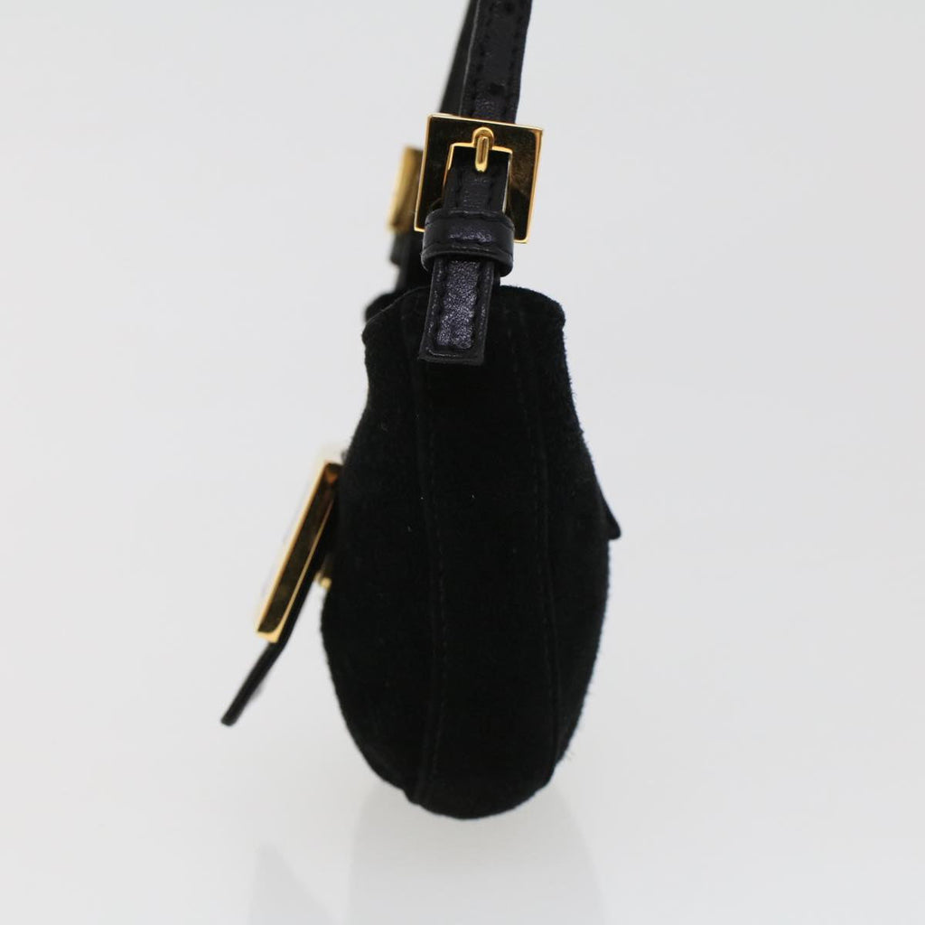 FENDI Mini Mamma Baguette Hand Bag Suede Black 2288-26673-009 44045